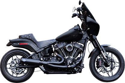 S&S CYCLE 2-into-1 Qualifier Exhaust System - Race Only - Guardian Black 550-1106