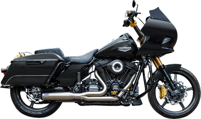 S&S CYCLE 2-into-1 Qualifier Exhaust System - Race Only - Brushed Stainless 550-1107
