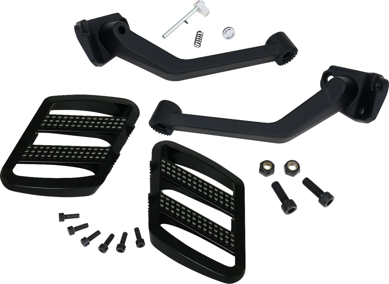 SHOW CHROME Combat Boards - Passenger - Black w/ Contrast Cut - Ryker '19-'24 41-428