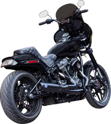 S&S CYCLE 2-into-1 Qualifier Exhaust System - 50-State - Black - Softail 550-1104