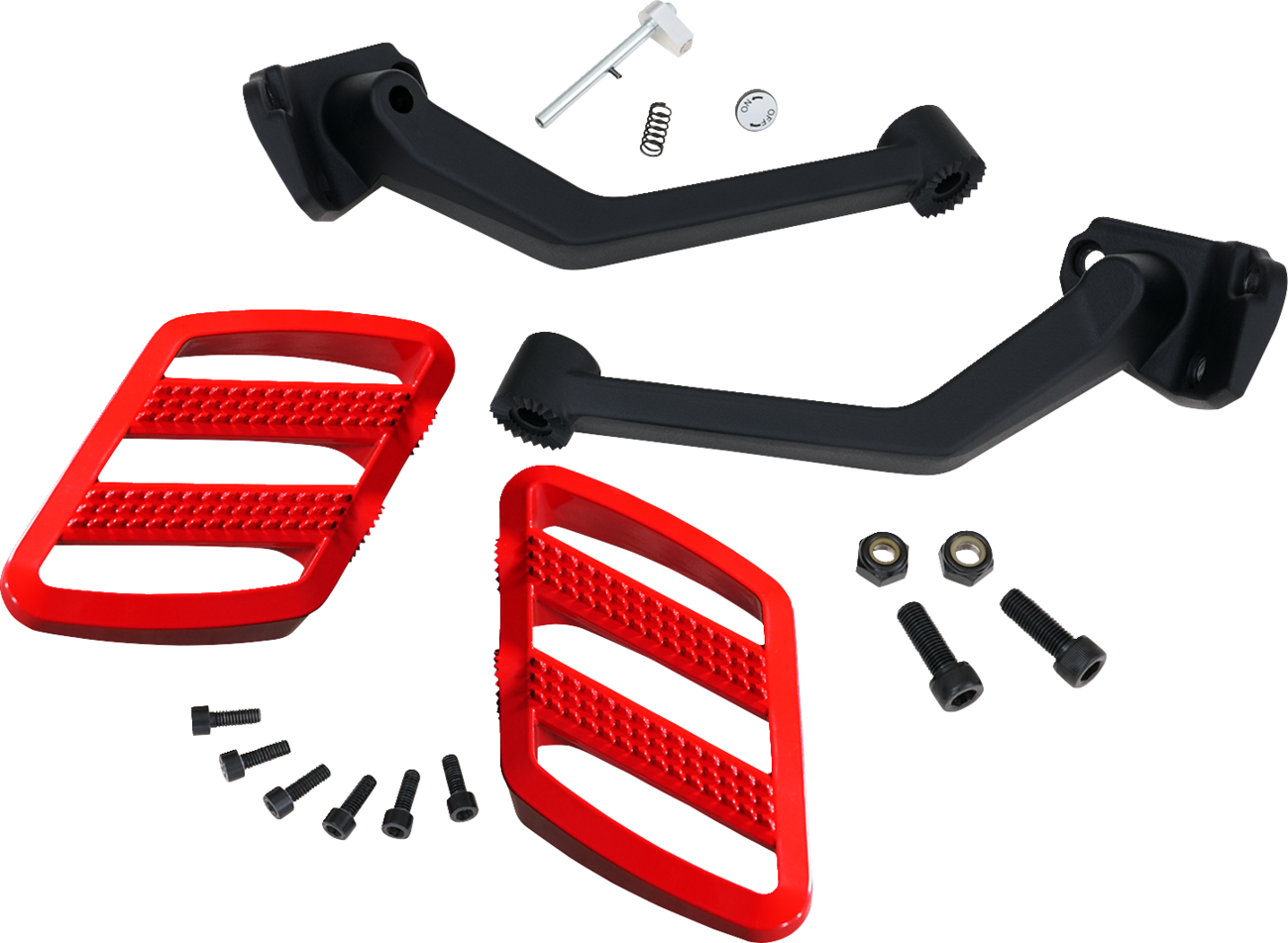 SHOW CHROME Combat Boards - Passenger - Red - Ryker '19-'24 41-428RD