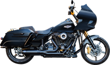 S&S CYCLE 2-into-1 Qualifier Exhaust System - Race Only - Guardian Black 550-1109