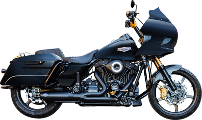 S&S CYCLE 2-into-1 Qualifier Exhaust System - Race Only - Guardian Black 550-1109
