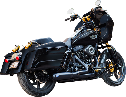 S&S CYCLE 2-into-1 Qualifier Exhaust System - Race Only - Guardian Black 550-1109
