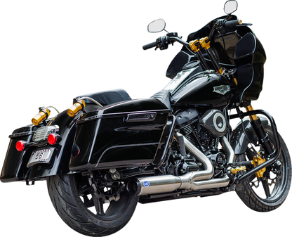 S&S CYCLE 2-into-1 Qualifier Exhaust System - 50-State - Silver 550-1108