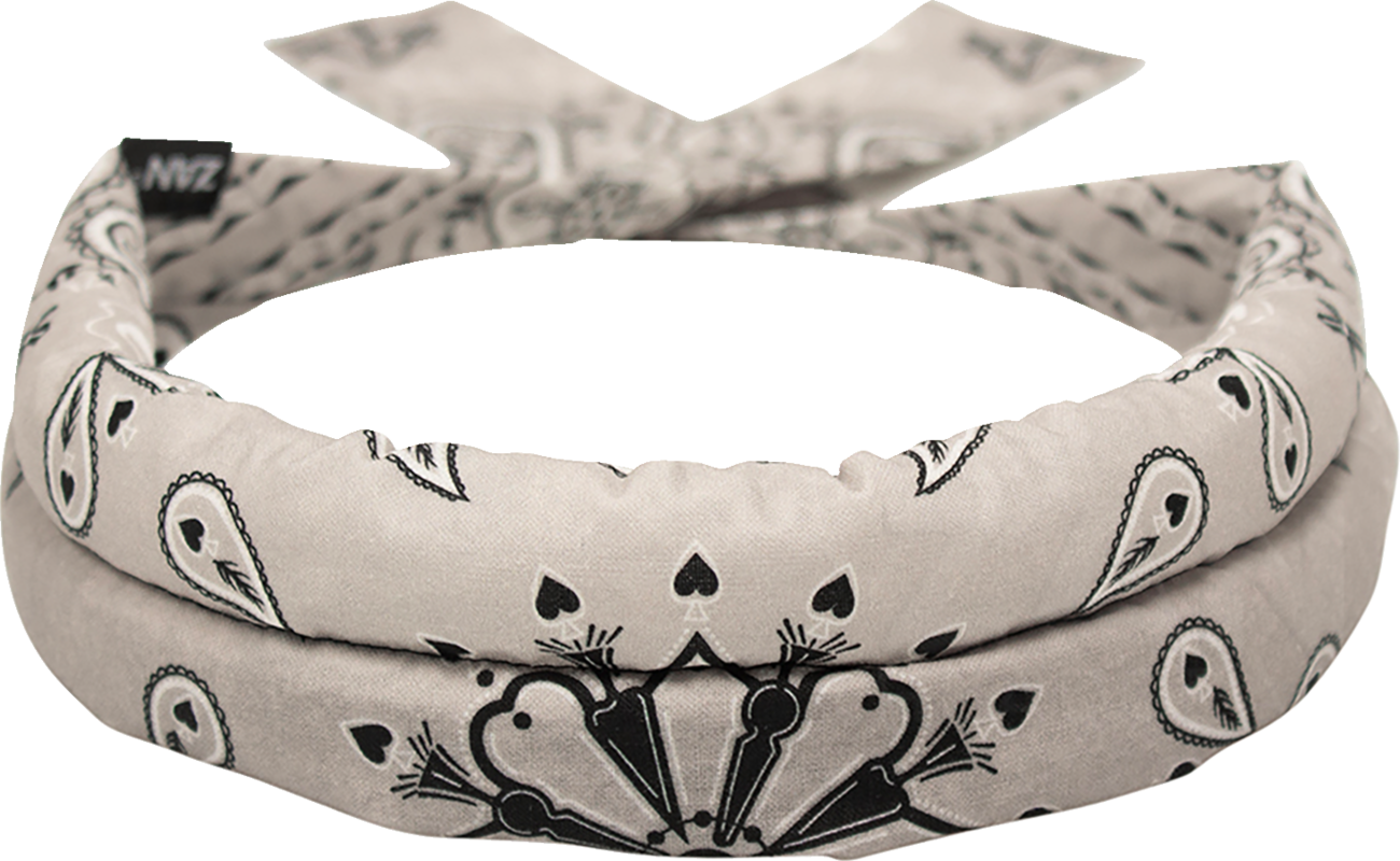ZAN HEADGEAR Cotton Cooldanna® - Gray Paisley DC165