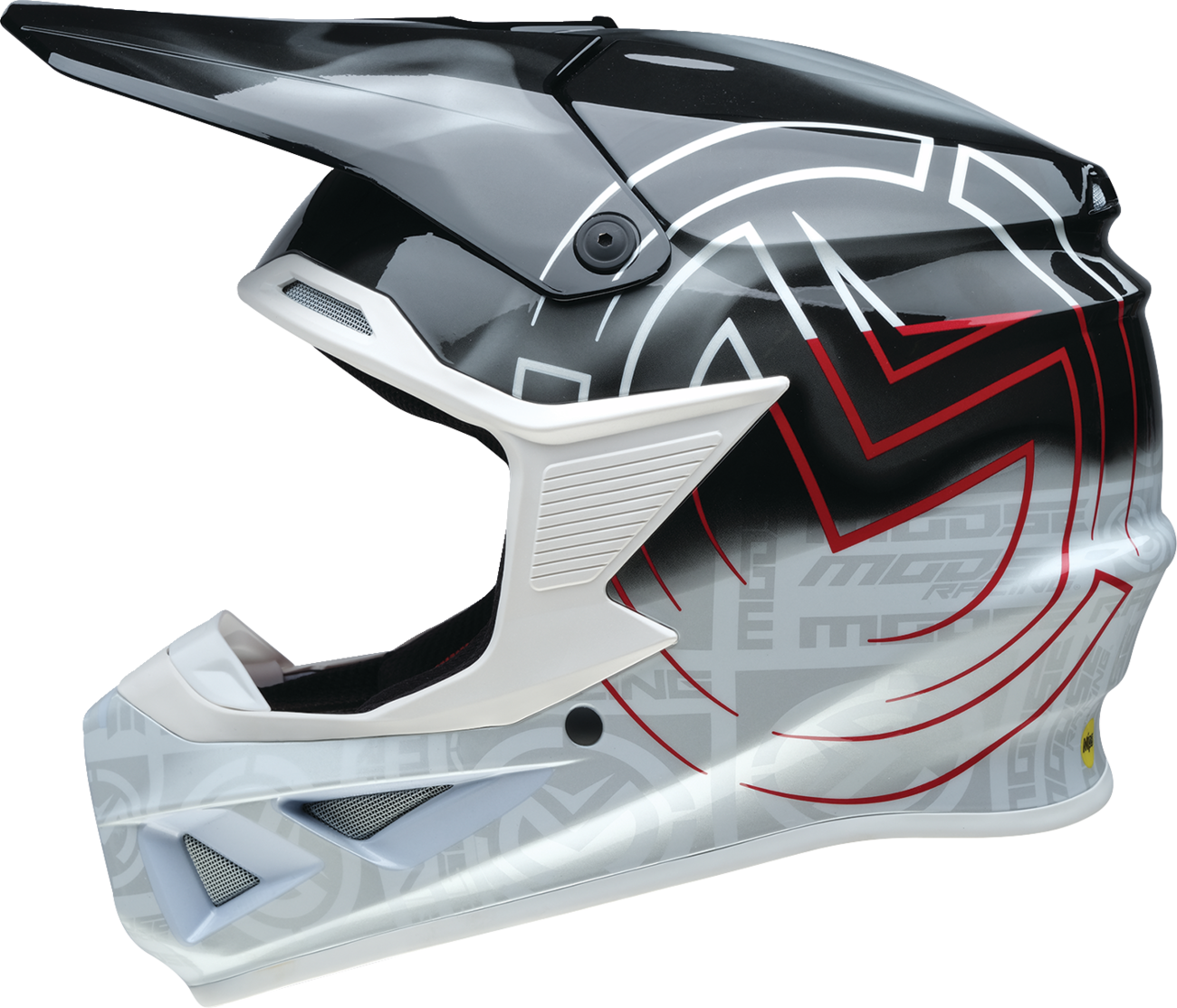 MOOSE OFFROAD F.I. 2.0 Helmet - Deceit - MIPS® - Black/White/Red - Small 0110-7990