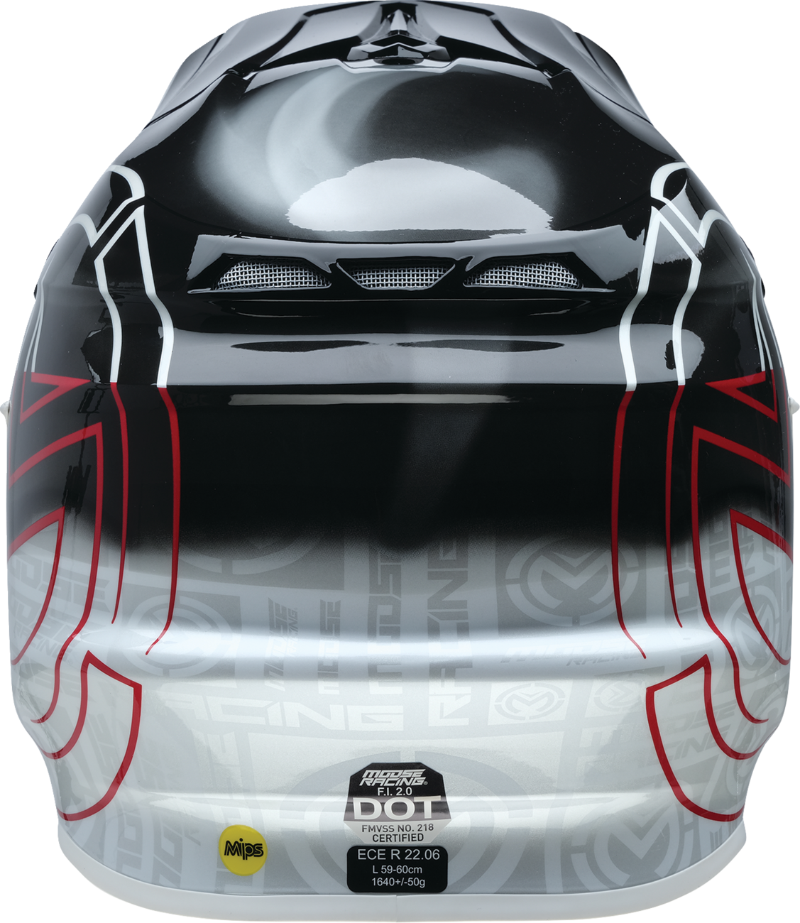 MOOSE OFFROAD F.I. 2.0 Helmet - Deceit - MIPS® - Black/White/Red - Large 0110-7992