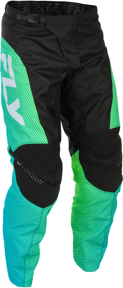 F 16 Pants Aqua/Black/White Sz 30