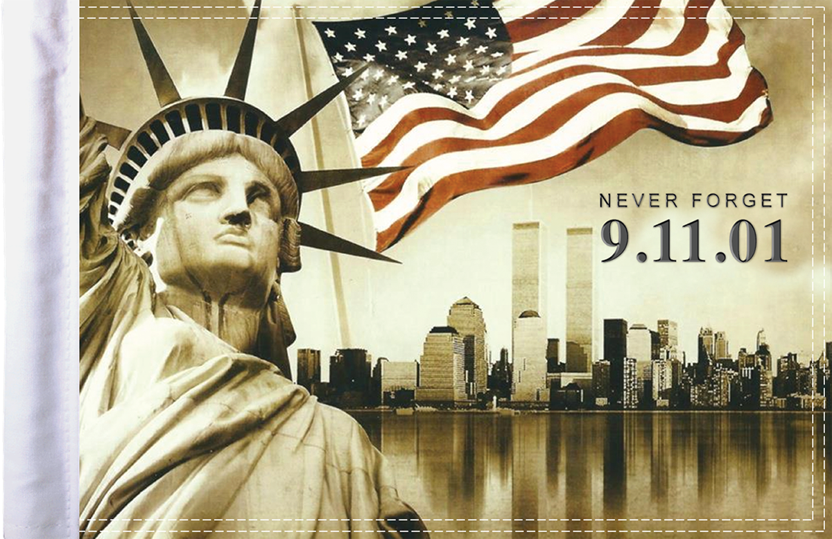 PRO PAD 911 Never Forget Flag - 10" x 15" FLG-911NF15