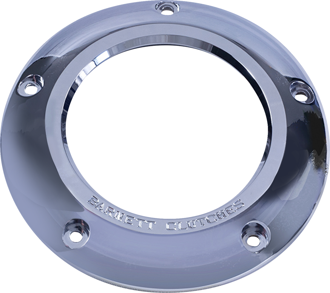 BARNETT Derby Cover - Clear Chrome - M8 Softail 343-30-43018
