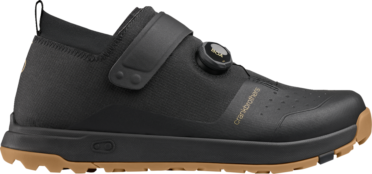 CRANKBROTHERS Mallet Trail BOA® Clip-In Shoes - Black/Gold - US 8.5 MTB41080A085