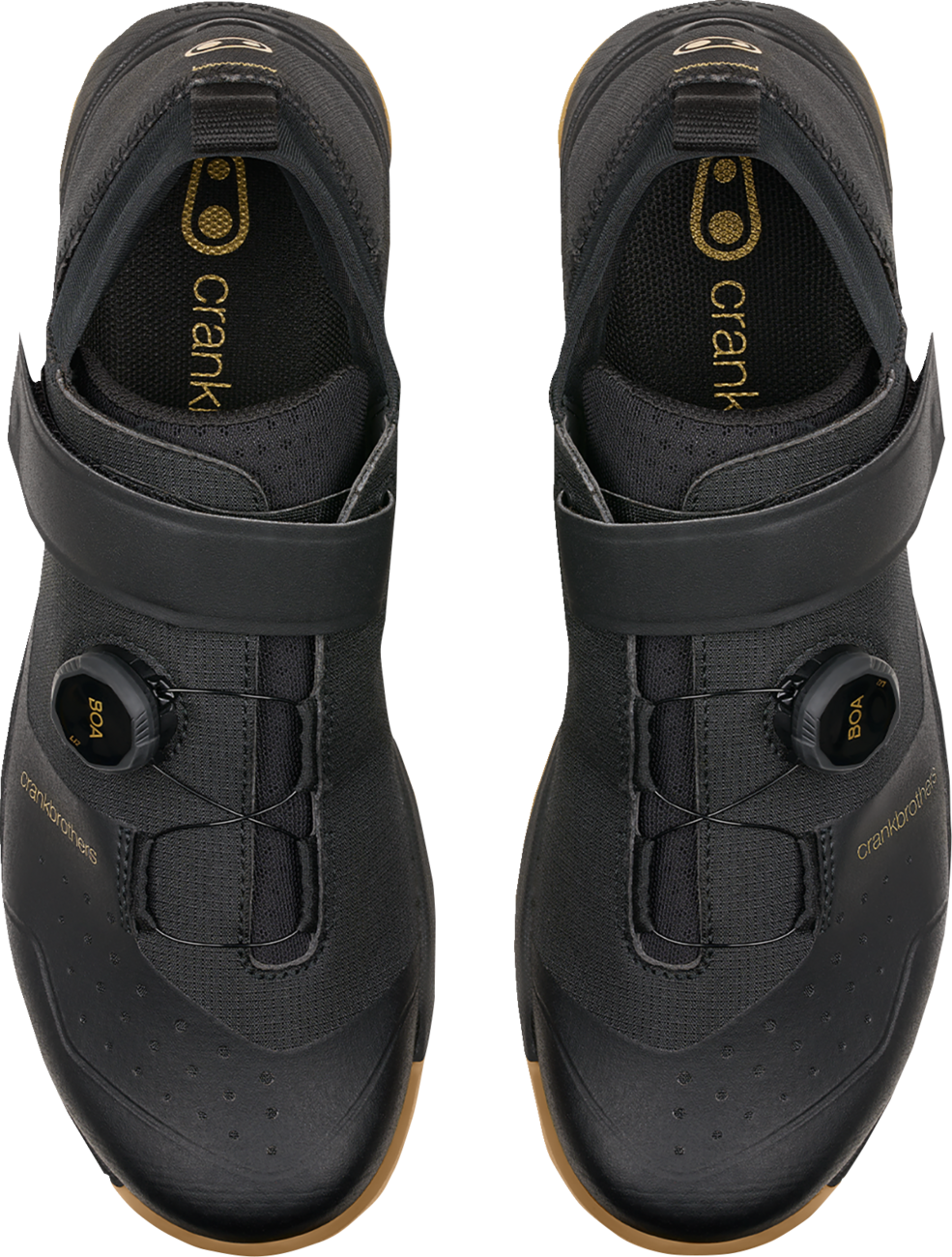 CRANKBROTHERS Mallet Trail BOA® Clip-In Shoes - Black/Gold - US 8.5 MTB41080A085