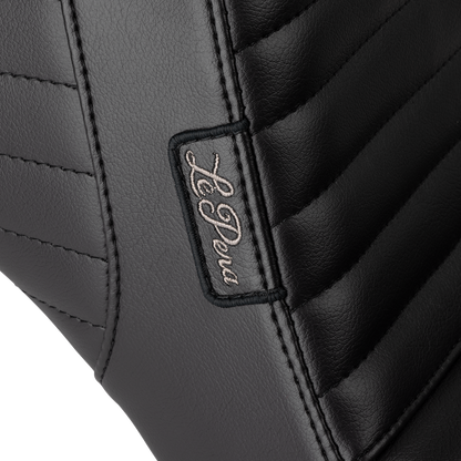 LE PERA Tailwhip Daddy Long Legs Low Rider Seat - Pleated - Black - FL/FX '18-'24 LYR-580DLPT
