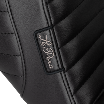 LE PERA Kickflip Daddy Long Legs Low Rider Seat - Pleated - Black - FL/FX '18-'24 LYR-590DLPT