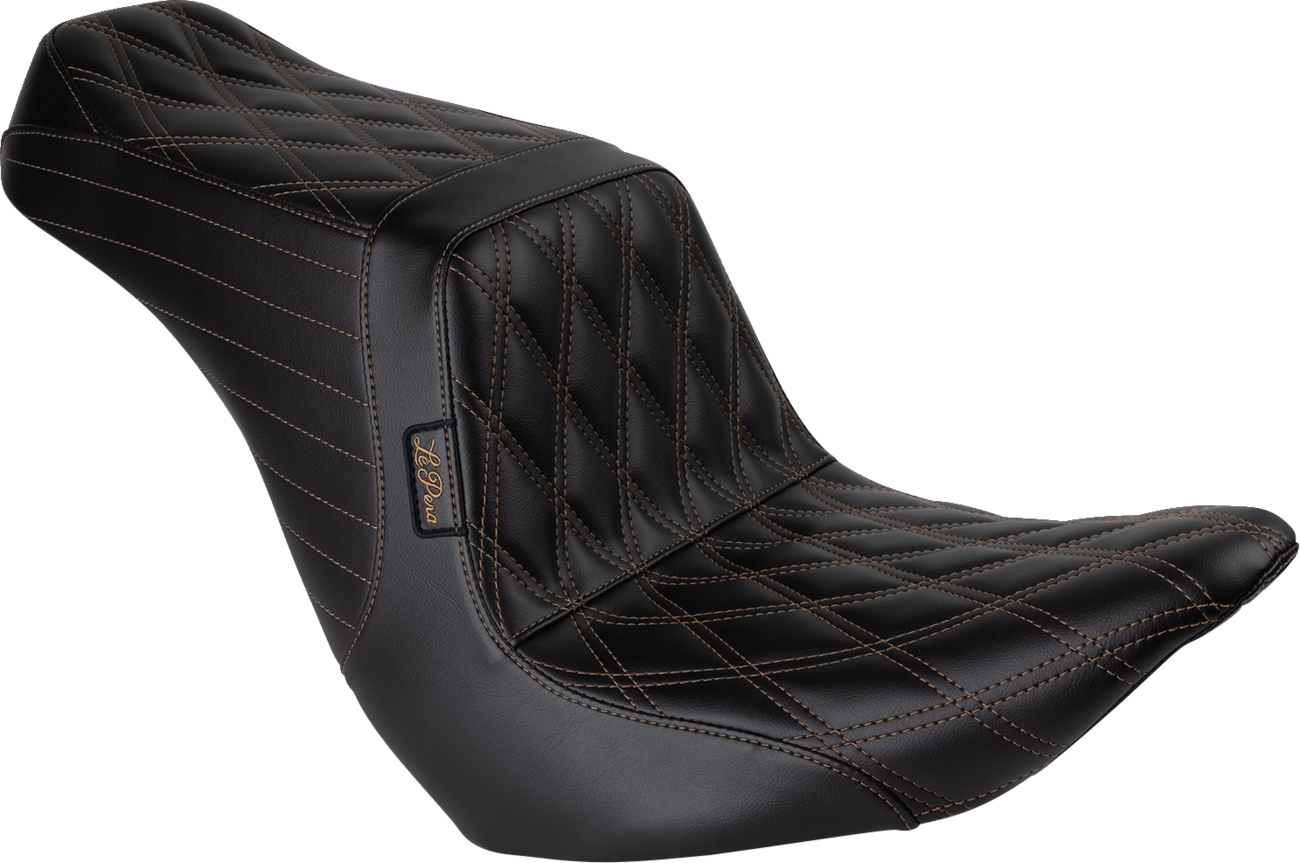 LE PERA Tailwhip Up Front Seat - Double Diamond w/ Chestnut Thread - Black - FLSB/FXLR '18-'24 LYRU-580DD-CHET