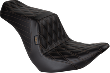 LE PERA Tailwhip Up Front Seat - Double Diamond w/ Chestnut Thread - Black - FLSB/FXLR '18-'24 LYRU-580DD-CHET