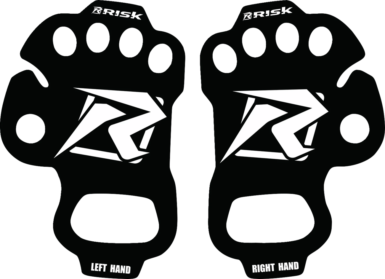 RISK RACING Ultra Thin Palm Protectors - Black - Small/Medium 12697