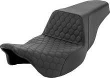 SADDLEMEN Step-Up Seat - Honeycomb - Black Stitching - FL '08-'24 808-07B-177