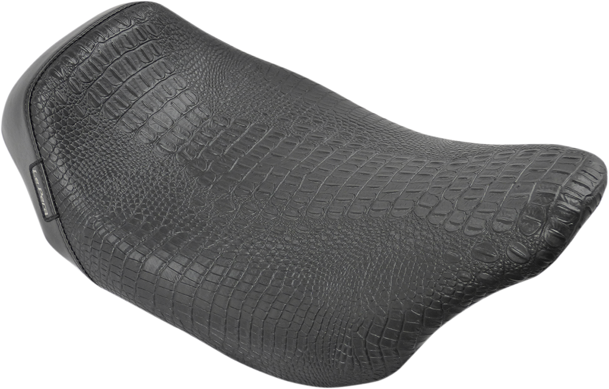 LE PERA Bare Bones Solo Seat - Croc - Black - FL '08-'23 LK-005CRBLK