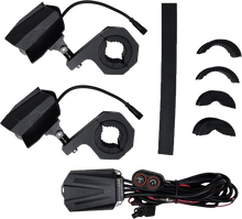 Dual Switchback Led Lights Black Wired Remote Pr