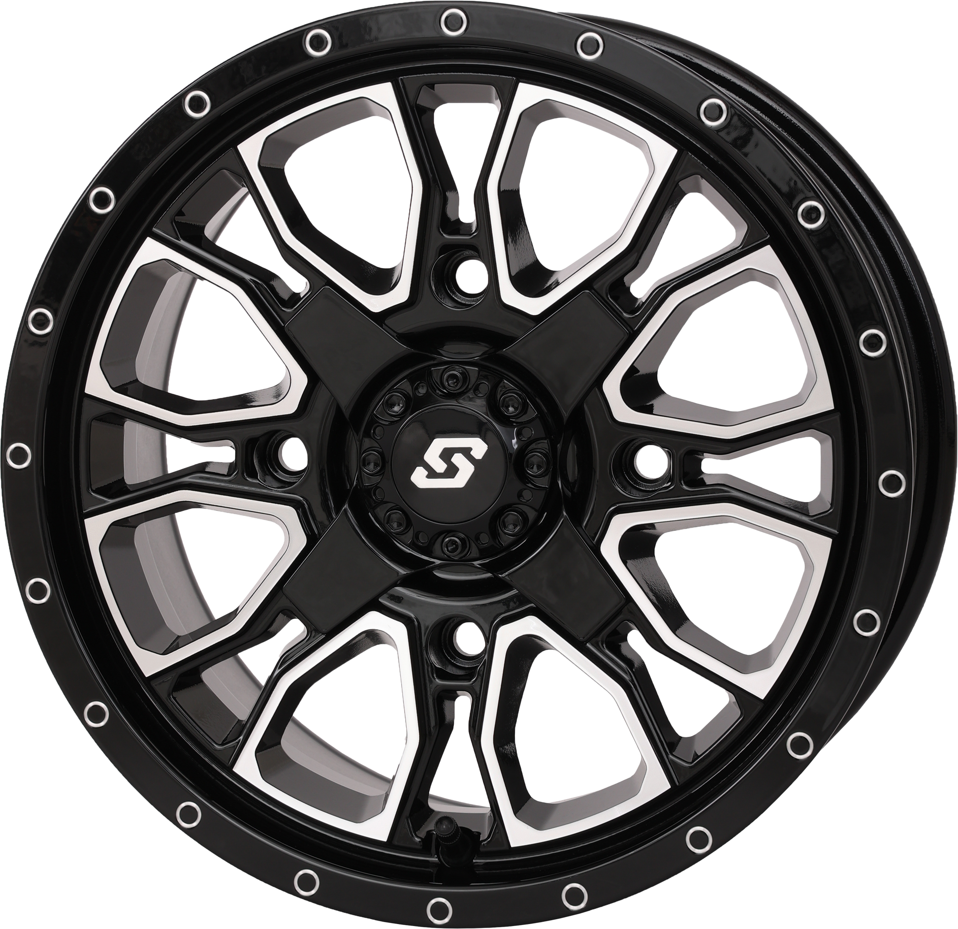 Fusion Dd Wheel  14x7 6+1 4/137 & 4/156 Gloss Blk/Mach