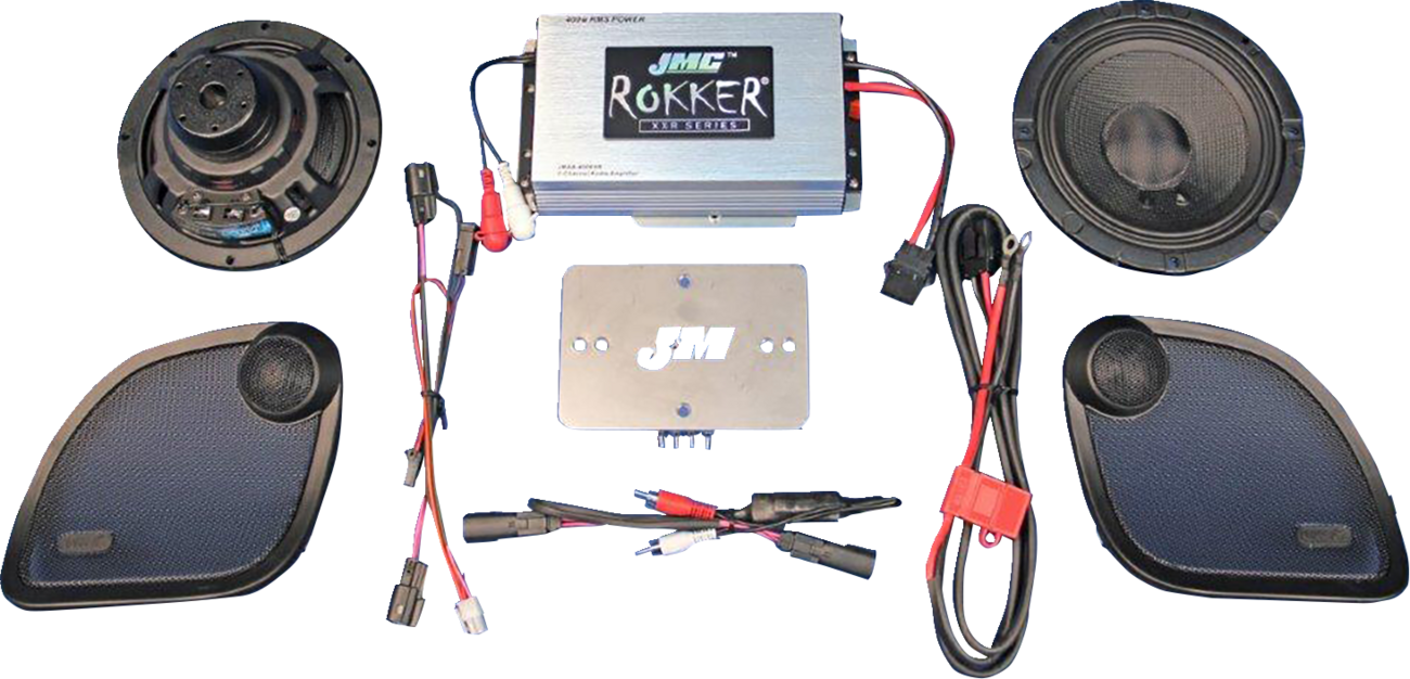 J & M 400 W 2-Channel Amplifier/Speaker Kit - '15-'23 FLTRX/FLTRU/RG3 RKT6-400HR15