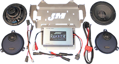 J & M 400 W 2-Channel Amplifier/Speaker Kit - '14-'23 FLHX/FLHTK/FLHCUTG RKT6-400HC14