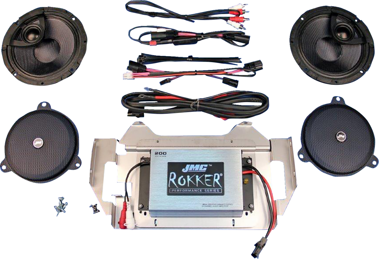 J & M 200 W 2-Channel Amplifier/Speaker Kit - Harley Davidson RKT6-200HC14