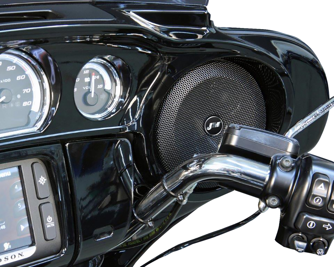 J & M 200 W 2-Channel Amplifier/Speaker Kit - Harley Davidson RKT6-200HC14
