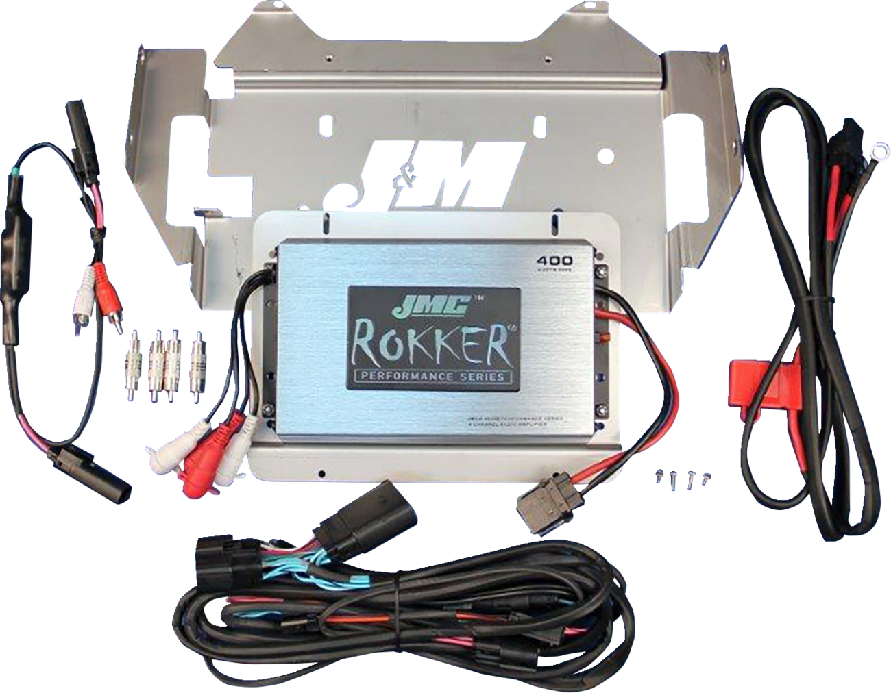J & M 400 W 4-Channel Amplifier Kit - '14-'25 FLHTCU/FLHCUTG JMA6-400HC14-UL