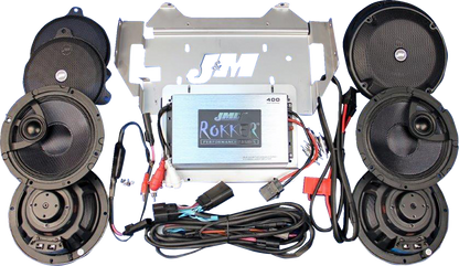 J & M 400 W 4-Channel Amplifier/Speaker Kit - FLHTK/FLHT/FLHCUTG RKT6-400HC14-UL4