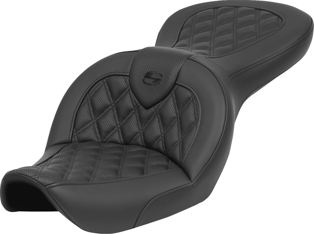 SADDLEMEN Roadsofa™ Seat - without Backrest - Lattice Stitch - FXDWG '96-'23 896-05-182