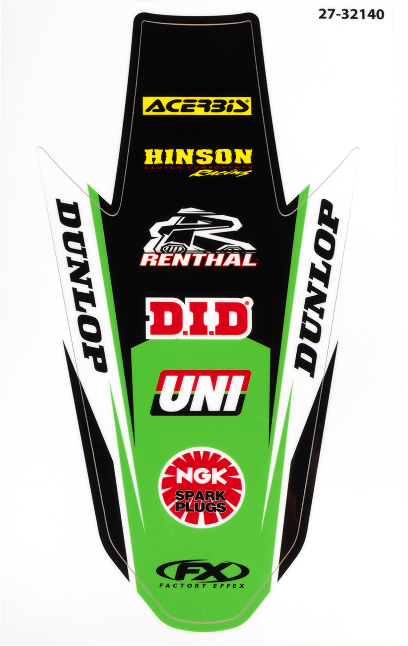 FACTORY EFFEX Rear Fender Graphic - KX 250/450 27-32140