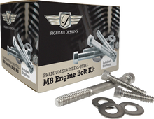 FIGURATI DESIGNS Engine Bolt Kit - Polished - Stainless Steel - M8 FD100-M8 BOLT-SS