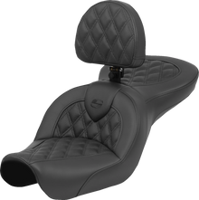 SADDLEMEN Roadsofa™ Seat - Lattice Stitch - with Backrest - FXD '04-'05 804-04-182BR