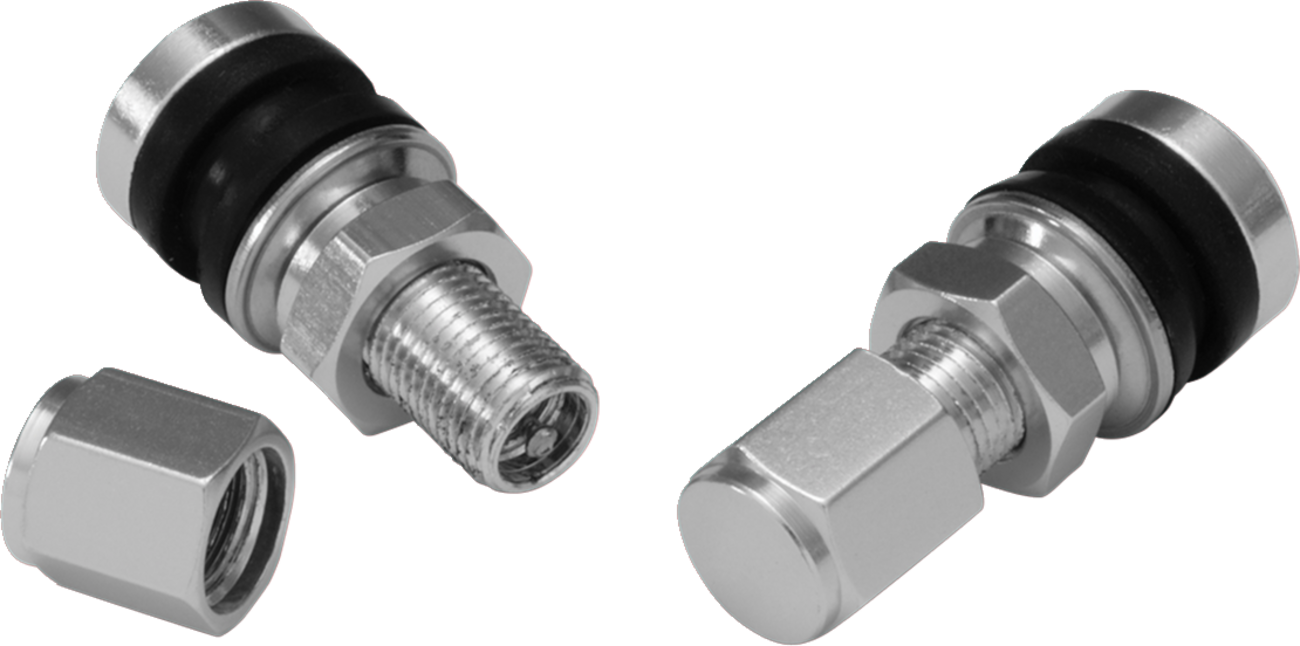 SHOW CHROME Valve Stem - Straight - 1-3/16" - Pair 5-801