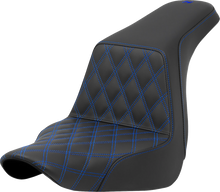 SADDLEMEN Step-Up Seat - Front Lattice Stitch - Blue Stitch - FXLR/FLSB '18-'24 818-29-17201