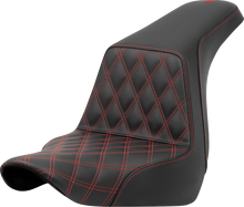 SADDLEMEN Step-Up Seat - Front Lattice Stitch - Red Stitch - FXLR/FLSB '18-'24 818-29-17204