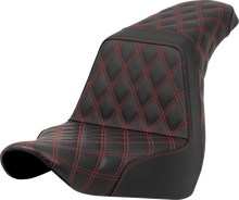 SADDLEMEN Step-Up Seat - Full Lattice Stitch - Red Stitch - FXLR/FLSB '18-'21 818-29-17504