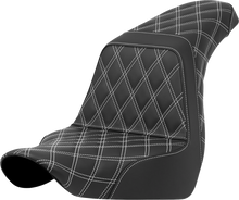SADDLEMEN Step-Up Seat - Full Lattice Stitch - White Stitch - FXLR/FLSB '18-'21 818-29-17506