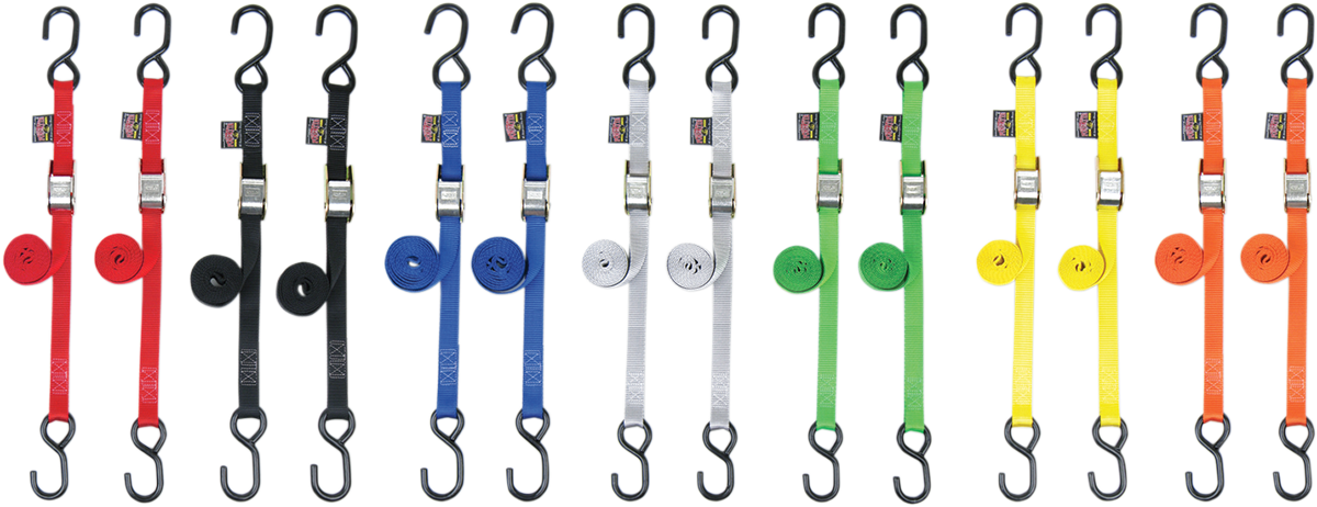 POWERTYE MFG. Standard Tie-Downs - 1" x 5-1/2' - Red 22261