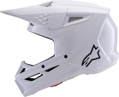 Sm3 Solid Helmet White Glossy Md