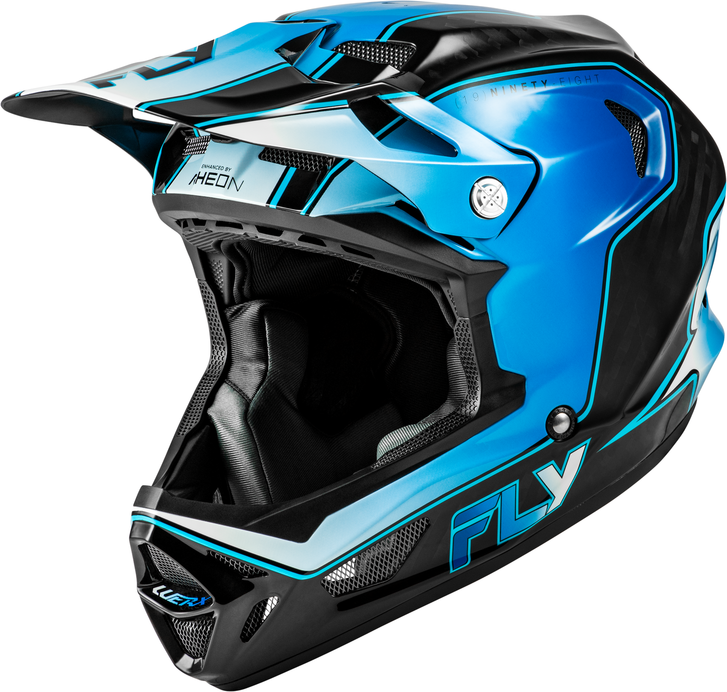 Werx R Flow Carbon Helmet Black Carbon/Blue/White Xs