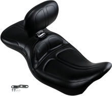 LE PERA Maverick Seat - with Backrest - Stitched - Black - FL '08-'23 LK-957BR