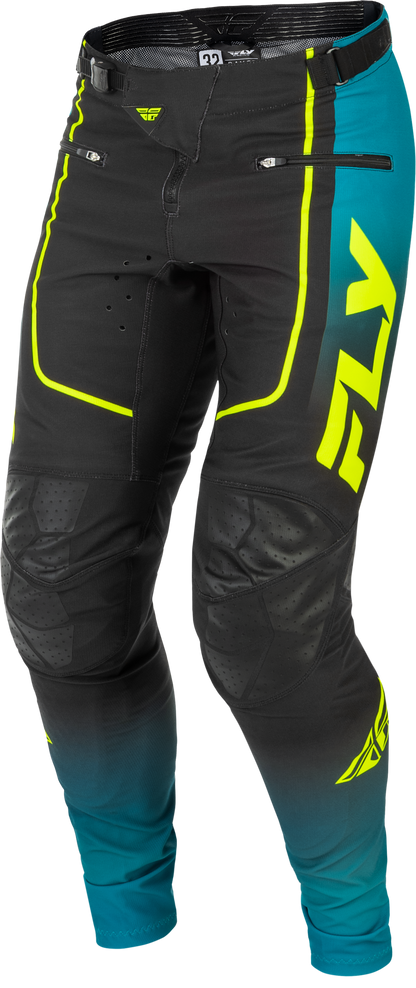 Rayce Bicycle Pants Teal/Black/Lime Sz 34