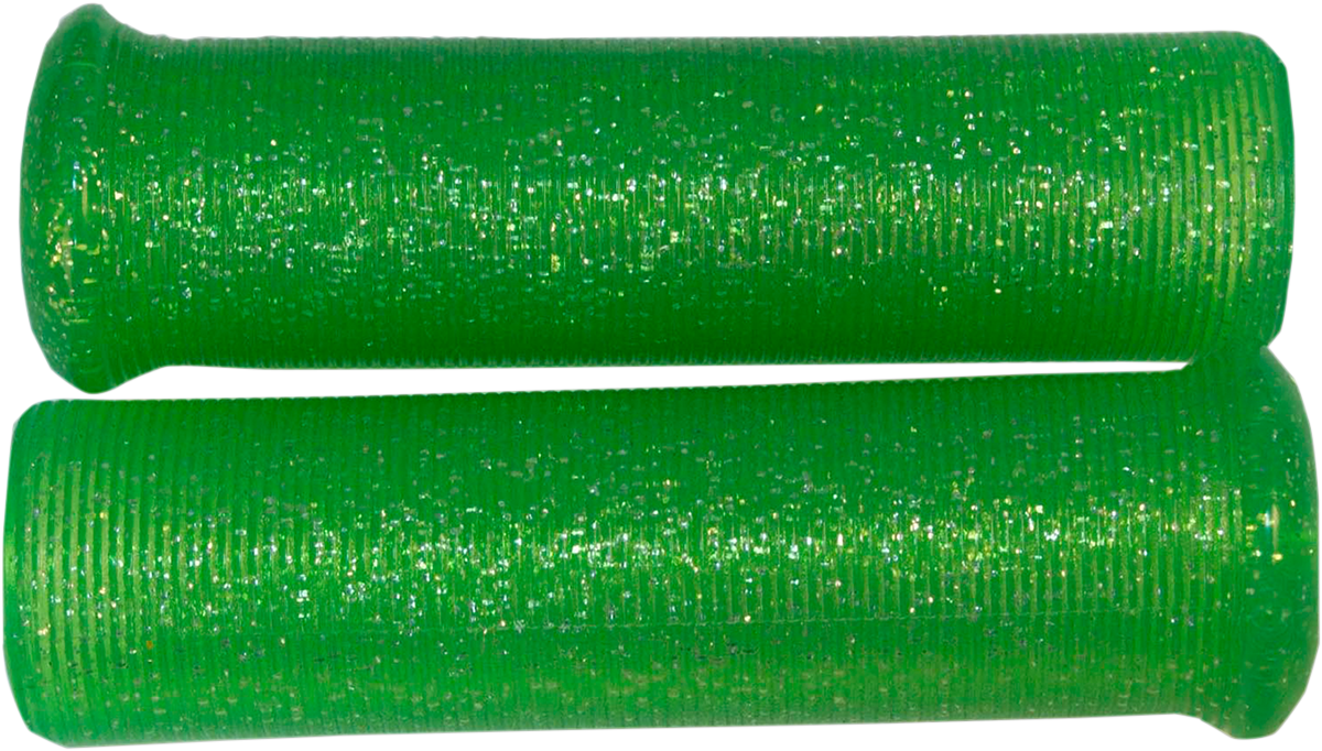 EMGO Star Fire Flake Grips - Retro - Metal - 7/8" - Green 42-21126