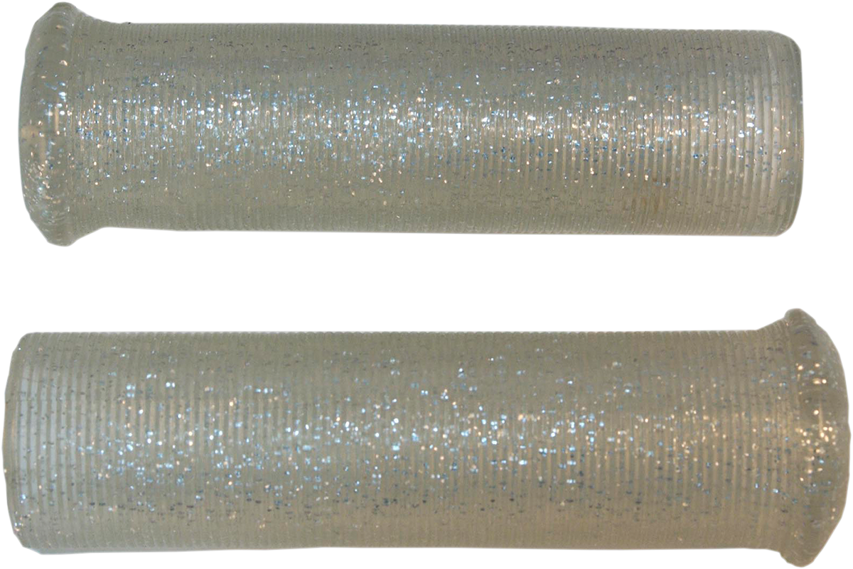 EMGO Star Fire Flake Grips - Retro - Metal - 7/8" - Silver 42-21129
