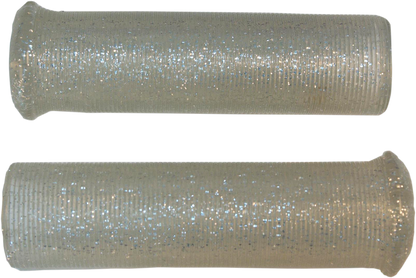 EMGO Star Fire Flake Grips - Retro - Metal - 7/8" - Silver 42-21129