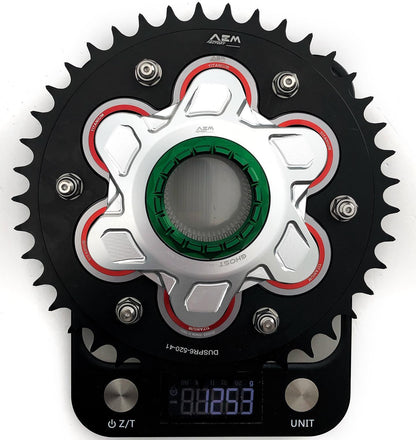 AEM FACTORY - GHOST-6 DUCATI ALUMINUM BILLET LIGHTWEIGHT HUB FLANGE AND CUSH DRIVES for Ducati Panigale / Streetfighter V4 / S / R / Speciale